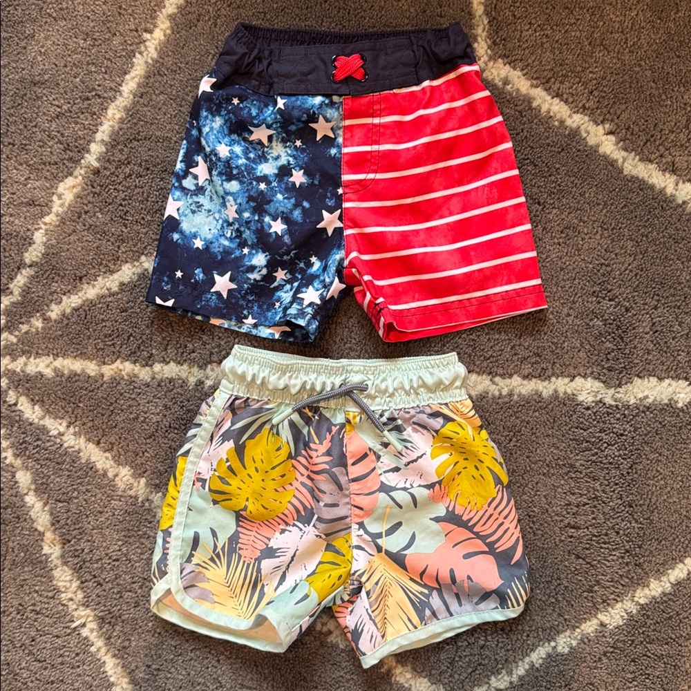 Cat & Jack Boys Swim Trunks Bathing Suit, 18 month